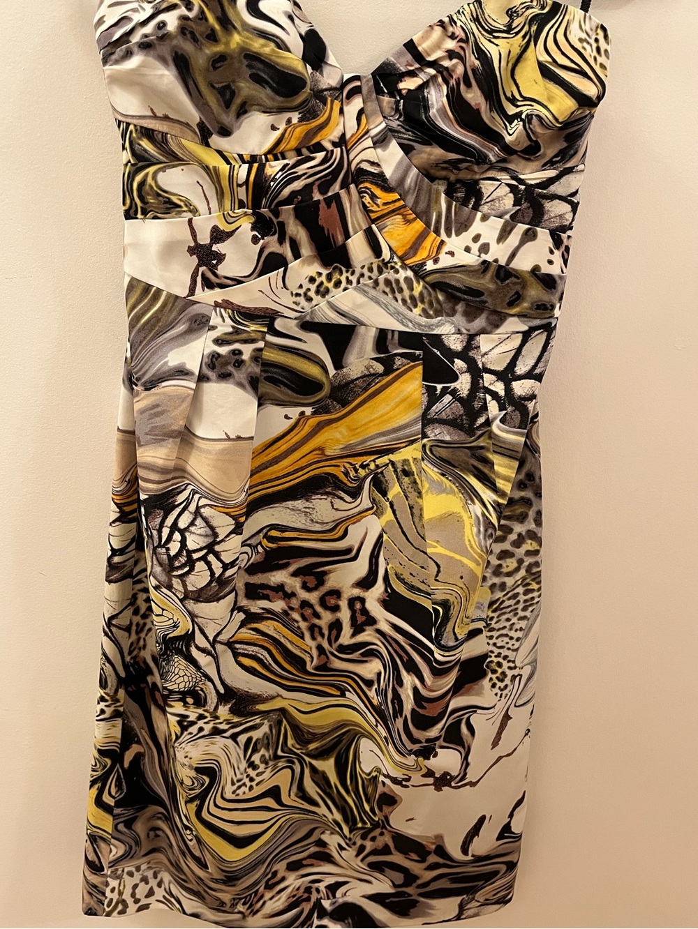 Unique Leifsdottir Anthropologie Strapless Animal Print Mini Dress - Size 2
